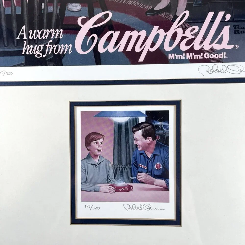 90s Robert Gunn Signed Limited Edition Campbell’s Soup Print 175/200 Advertising